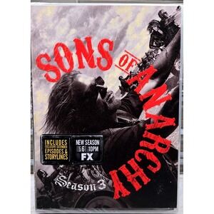 Sons of Anarchy Season 3 DVD 4 Disc Set 13 Episodes FX Show New Sealed